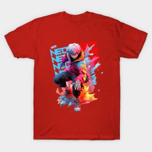 PROUD OTAKU - 🟥🟦 CONTROLLING FIRE AND ICE 🟦🟥 | ANIME SHONEN HERO T-Shirt